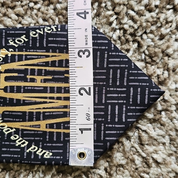 Eagle Neckwear Black And Cream Lord's Prayer Patterned Men's Silk Tie - Picture 12 of 12